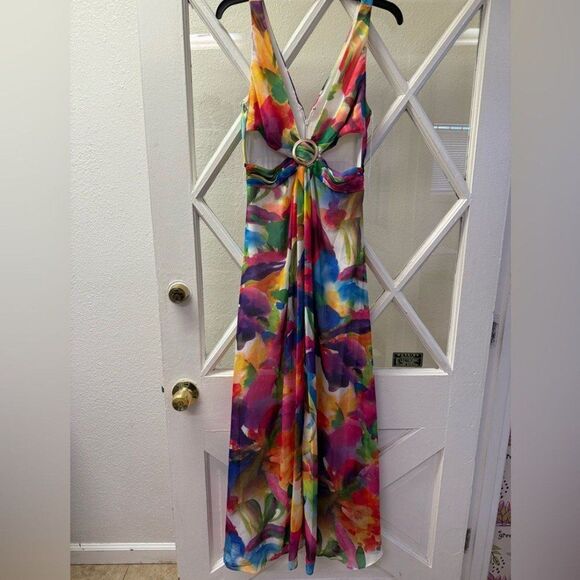 Liv Foster 
Floral Tie Dye Gown - Picture 3 of 9